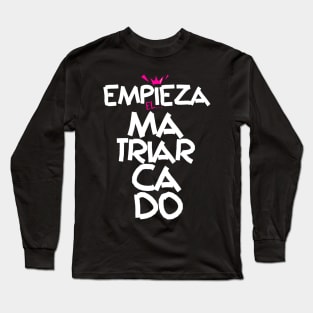 The matriarchy begins. Nairobi phrase in La Casa de Papel. White and pink typography. Long Sleeve T-Shirt